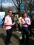 Darren Caplan and Simon Nayyar conservative parliamentary candidates for Hackney North and Stoke Newington and Hackney South and Shoreditch respectively hit the campaign trail on Broadway Market yesterday. Their patch directly outside the Cat & Mutton, a favourite haunt of London's uber-trendy stylist/designer/artist/filmmaker crowd, hence the pink shirts of their supporters?  Big swing'd be needed for them to get in here (Hackney N is vs Diane Abbott). Saturday 10th April 2010.