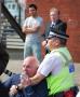 Protestor is dragged away at Swansea Lib Dem rally before Nick Clegg arrives