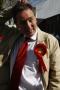 Labour PPC for Blaenau Gwent, Nick Smith, in Ebbw Vale market place. 23rd April 2010.