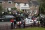 The press surrounding Gillian Duffy's house in Rochdale waiting for Gordon Brown to leave and make a statement. 28th April 2010.