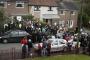 The press surrounding Gillian Duffy's house in Rochdale waiting for Gordon Brown to leave and make a statement. 28th April 2010.