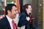 Polling Day, 6th May 2010. Anna Lynch and Kabir Ahmed -  Labour candidates for Weavers Ward which takes in Columbia Road and Brick Lane in the east end of London.