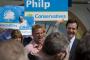 MP Chris Philp. PPc for Hampstead and Kilburn. Hampstead High St.
24th April 2010 Hampstead London England.
