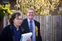 Andrew Mckenzie, campaign team in Chipping Barnet (left) & Sean Hooker Liberal Democrat Candidate for High Barnet Ward (right).
St Albans Rd. High Barnet. 23th April 2010 London United Kingdom.