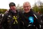 The MAG (Motor Cycle Action Group) Political Rally, Humber Bridge. Kingston-Upon-Hull, UK 1/05/2010 - Graham Stuart MP with a voter who dyed his beard in support.