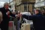 On Mr Jack Straw holding his Soap Box talks in Blackburn town centre on the 1st May 2010. A member of the public who previously was a Labour Voter expressed is views that he would not longer be voting for the Labour Party.

And in doing so, hands back his pelage card to Mr Jack Straw. 