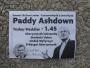 A poster advertising the event with Lord Ashdown in Aberystwyth, Ceredigion