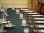 The Cabinet room prepared for the first coalition Cabinet meeting on 13 May 2010, Crown copyright. 