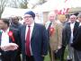 Jack Dromey, deputy general secretary of the Unite union and Labour's prospective parliamentary candidate for Birmingham Erdington (in beige suit) attends Birmingham's Vaisakhi celebration on Sunday April 25, along with Khalid Mahmood (Labour PPC for Birmingham, Perry Barr (far left). It is estimated that 90,000 people visited the event held in Handsworth Park, which is one of the largest Vaisakhi festivals in the world.