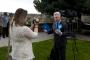 Conservative MP Alan Duncan records his blog at the launch of the Conservative manifesto in the East Midlands at Nottingham.