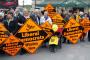 Liberal Democrat supporters wait for Nick Clegg during a visit to Sheffield, his home constituency, during the World Snooker Championships at the Crucible Theatre. 30th April 2010.