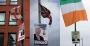 3 Election posters from 3 Political parties with 3 separate flags. 
From L-R The Ulster Banner, the Union Jack and the Irish Tricolour. 
This triptych goes a little way towards helping to understand politics here in Northern Ireland. It's confusing and extremely complex and i am always reminded of the saying "You can't eat flags"