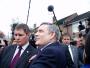 Prime Minister, Gordon Brown in Rochdale this pm leaving the house of Mrs Gillian Duffy after making his personal apology, 28th April.