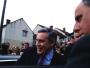 Prime Minister, Gordon Brown in Rochdale this pm leaving the house of Mrs Gillian Duffy after making his personal apology, 28th April.