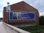 A political poster in Ballymena for Ian Paisley JNR, the DUP'S Westminster candidate, North Antrim. It is supposedly the largest political campaign poster in the UK.