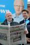 William Hague MP and Dudley South candidate Chris D Kelly read the local newspaper. Photograph by Paul C Wynn.