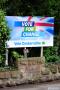 Campaign sign outside Solihull Conservative Association. Photograph by Paul C Wynn.