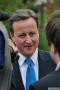 David Cameron being interviewed for local TV during his visit to Dudley Ambulance station, Wednesday May 5th. Photograph by Paul C Wynn.