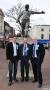 Conservative MP Damian Green with Dudley parliamentary candidates, in front of the Duncan Edwards statue on Monday 26 April. Photograph by Paul C Wynn.