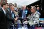 Conservative MP Damian Green supporting local PPC's Chris Kelly (Dudley South) and Graeme Brown (Dudley North)around Dudley market Monday 26 April. Photograph by Paul C Wynn.