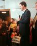 Nick Clegg & young supporter in Newport. 2nd May 2010.