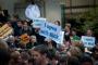 I agree with Nick - the crowds wait in Barkers Pool, Sheffield for Nick Clegg to arrive.  The evening before the election.