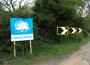 Conservative poster on a sharp, downhill bend between Langenhoe/Abberton and Colchester