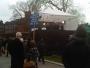 William Hauge, Huw Edwards and a Protester on College Green outside Houses of Parliament. April 6th 2010